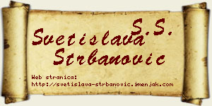 Svetislava Štrbanović vizit kartica